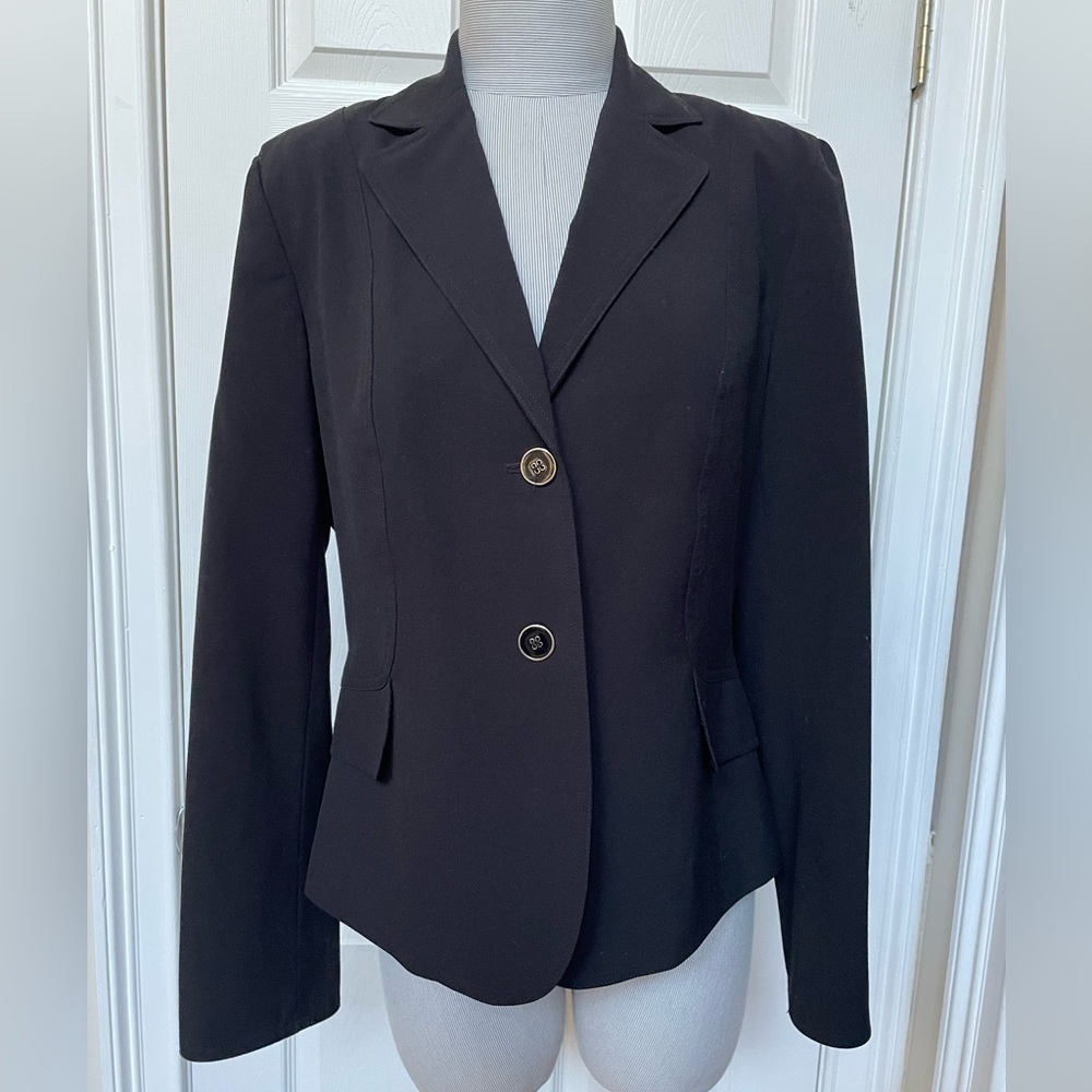 Calvin Klein Stretch Black Blazer, Womens Size 12